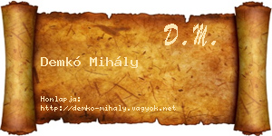 Demkó Mihály névjegykártya